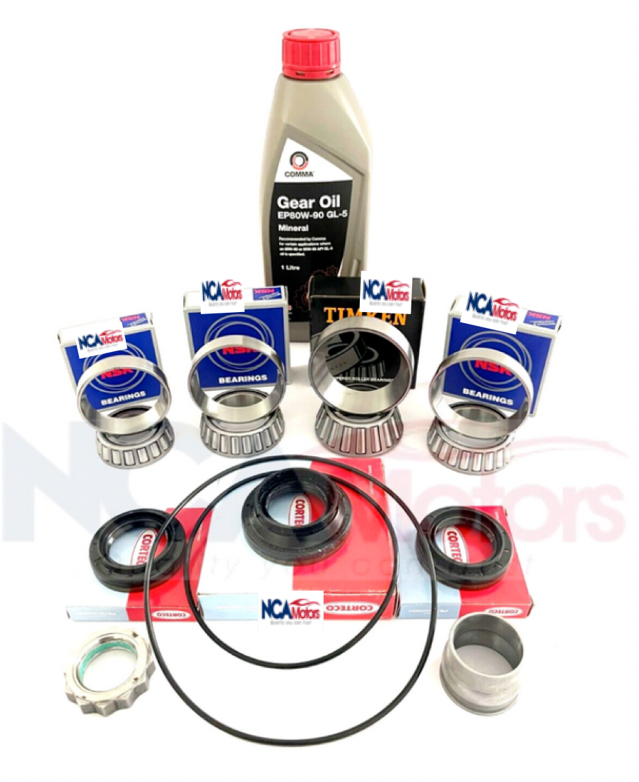 Freelander 2 Rear Differential Full Bearing & Seal Repair Kit & 1L Diff Oil OEM (to BH257090)